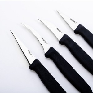 Set 4 cutite pentru decorat, "Gastro", Negru - Pirge