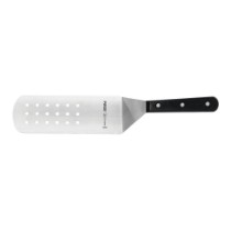 Spatula cu perforatii, inox, 26 cm, "Creme", Negru - Pirge