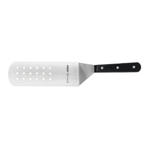 Spatula cu perforatii, inox, 26 cm, "Creme", Negru - Pirge
