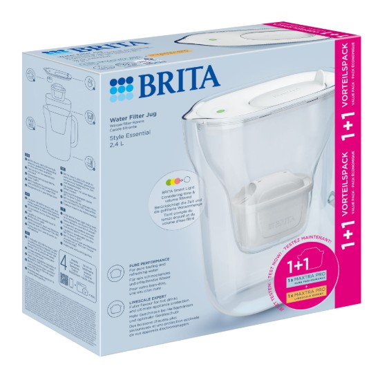 Cana filtranta BRITA Style 2,4 L + 2 filtre Maxtra Pro (White)