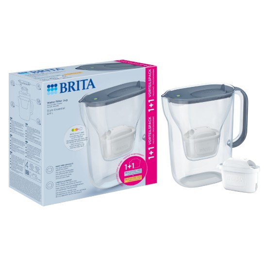 Cana filtranta BRITA Style 2,4 L + 2 filtre Maxtra Pro (Stone Blue)