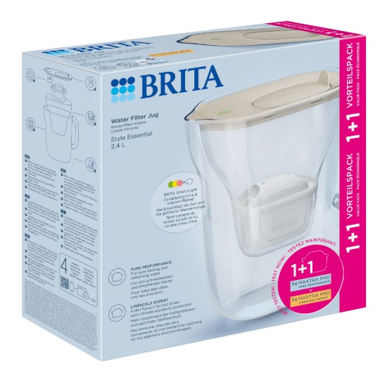 Cana filtranta BRITA Style 2,4 L + 2 filtre Maxtra Pro (Sand)
