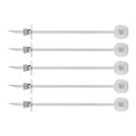 Set 5 tepuse pentru frigarui, inox, 