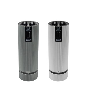 Set 2 rasnite electrice sare si piper, 15 cm, "Line Z", Carbon/Aluminum - Peugeot