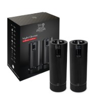 Set 2 rasnite electrice sare si piper, 15 cm, "Line Z", Matte Black - Peugeot