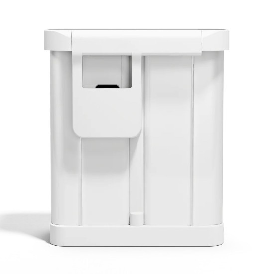 Cos de gunoi cu pedala, dublu compartimentat, 58 L, inox, White Steel - simplehuman