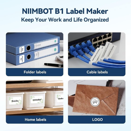 Imprimanta termica etichete, portabila, model B1, Lake Blue - NIIMBOT