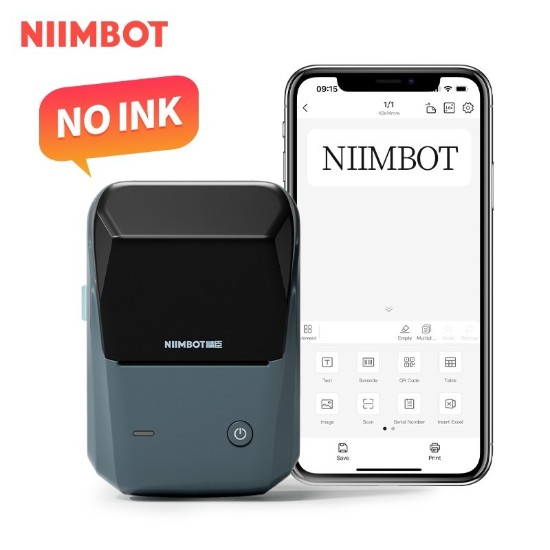Imprimanta termica etichete, portabila, model B1, Lake Blue - NIIMBOT
