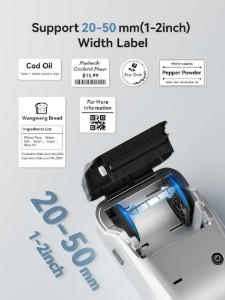 Imprimanta termica etichete, portabila, model B1, Silver - NIIMBOT