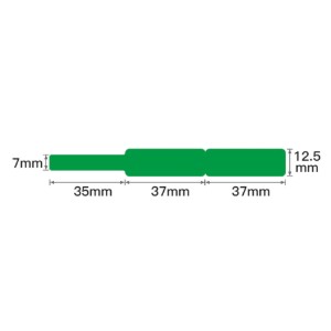 Rola etichete autoadezive cabluri, 12,5x74+35mm, 65 buc/rola, Verde - NIIMBOT