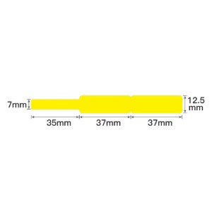 Rola etichete autoadezive cabluri, 12,5x74+35mm, 65 buc/rola, Galben - NIIMBOT