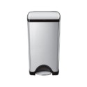 Cos de gunoi dreptunghiular, cu pedala, 30 L, inox, Brushed - simplehu