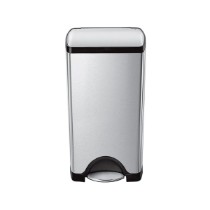 Cos de gunoi dreptunghiular, cu pedala, 30 L, inox, Brushed - simplehuman