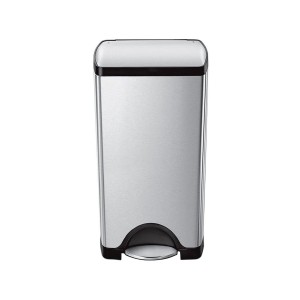 Cos de gunoi dreptunghiular, cu pedala, 30 L, inox, Brushed - simplehuman