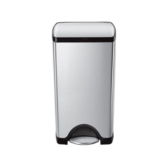 Cos de gunoi dreptunghiular, cu pedala, 30 L, inox, Brushed - simplehuman