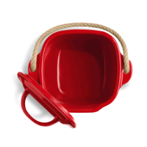 Recipient compost, ceramica, 25x20,5cm/3,25L, Burgundy - Emile Henry