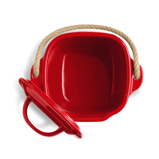Recipient compost, ceramica, 25x20,5cm/3,25L, Burgundy - Emile Henry