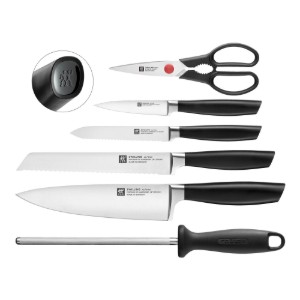 Set cutite 7 piese, otel inoxidabil, "All Star", Black - Zwilling