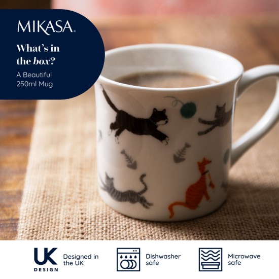 Cana portelan, 250ml, Cat - Mikasa