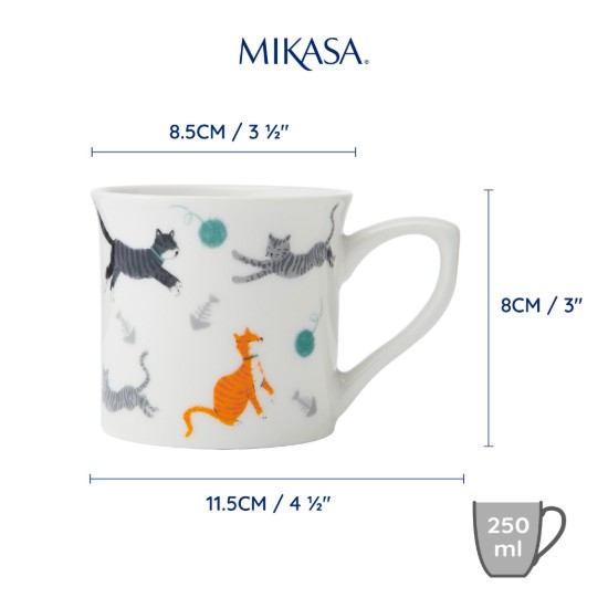 Cana portelan, 250ml, Cat - Mikasa
