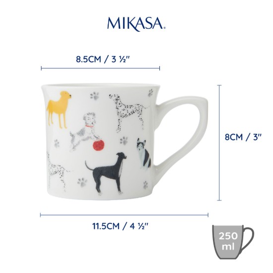 Cana portelan, 250ml, Dog - Mikasa