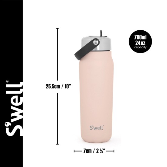 Sticla termos, inox, 700ml, "Explorer Flip Straw", Himalayan Salt - S'well