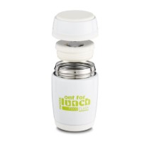 Termos supa cu lingurita, inox, 580 ml, "Pioneer", Alb - Grunwerg
