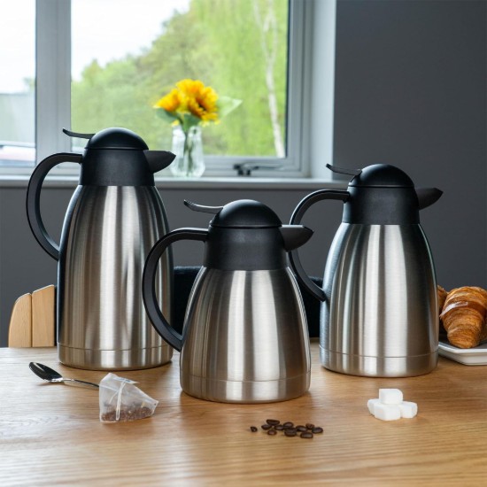 Carafa termoizolanta, inox, 1.5L, "Pioneer", Satin - Grunwerg