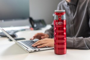 Termos inox, 350 ml, "Pioneer", Rosu Metalic - Grunwerg