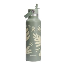 Sticla termos, inox, 620ml, "Standard Straw", Botanical Bliss - Hydro Flask Sticla termos, inox, 620ml, "Standard Straw", Botanical Bliss - Hydro Flask