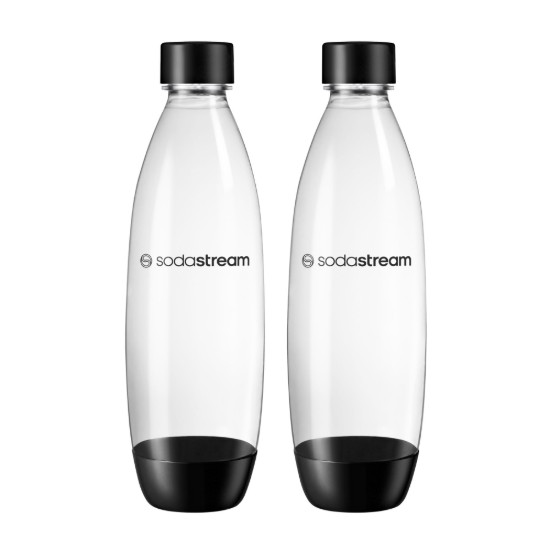 Set 2 sticle carbonatare "Fuse", plastic, 1L, Negru - SodaStream