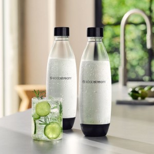 Set 2 sticle carbonatare "Fuse", plastic, 1L, Negru - SodaStream