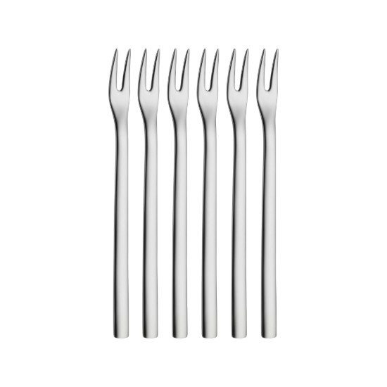 Set 6 furculite pentru cocktail, otel inoxidabil, 12,5 cm, "Nuova" - WMF