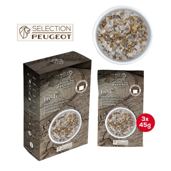 Set 3 pliculete amestec sare 3x45g, "Fresh" - Peugeot
