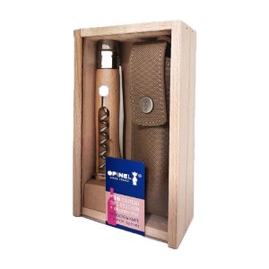 Cutit de buzunar N°10 cu tirbuson si teaca , inox, 10cm - Opinel