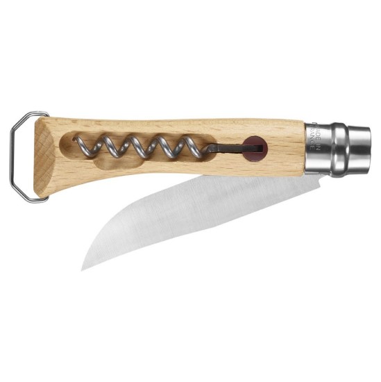 Cutit de buzunar N°10 cu tirbuson si teaca , inox, 10cm - Opinel