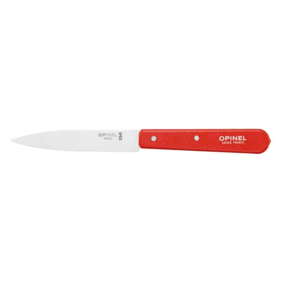 Cutit pentru decojit N°112, inox, 10cm, "Les Essentiels", Red- Opinel