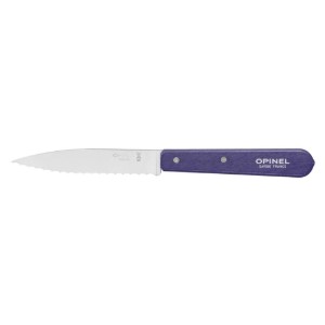Cutit cu lama serata N°113, inox, 10cm, "Les Essentiels", Purple - Opinel