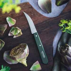 Cutit pentru decojit N°114, inox, 7cm, "Les Essentiels", Green - Opinel