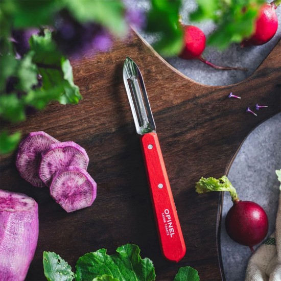 Decojitor N°115, inox, 6 cm, "Les Essentiels", Red - Opinel