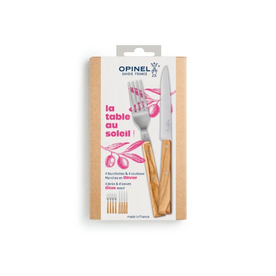 Set tacamuri, 8 piese, inox, "La Table au Soleil" - Opinel