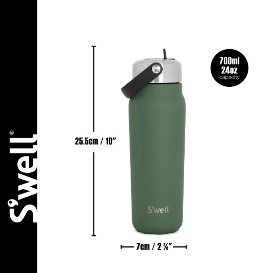 Sticla termos, inox, 700ml, "Explorer Flip Straw", Jasper - S'well