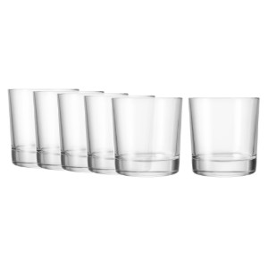 Set 6 pahare apa, sticla, 360ml, "Indro" - Borgonovo