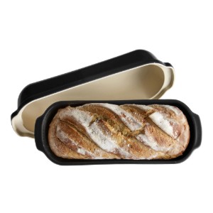 Vas pentru paine Batard, ceramica, 39x16,5cm/4,5L, Truffle - Emile Henry