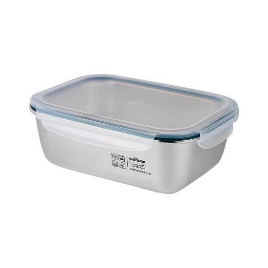 Caserola dreptunghiulara pentru pranz, inox, 2800ml, "Simple" - Cuitisan
