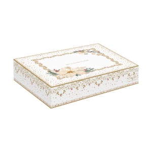 Set 2 farfurii sticla, 18cm/21cm, "White Elegance" - Nuova R2S