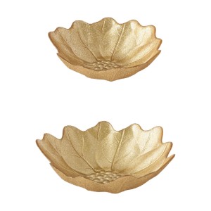 Set 2 boluri sticla, 16cm/21cm, "White Elegance" - Nuova R2S