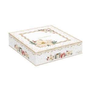 Set 2 boluri sticla, 16cm/21cm, "White Elegance" - Nuova R2S