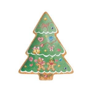 Platou portelan forma brad, 25,5 x 20,5 cm, "Sweet Christmas" - Nuova R2S