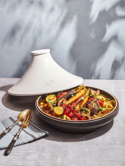 Tajine ceramica, 33,5cm/4L, "Delight", White&Slate - Emile Henry